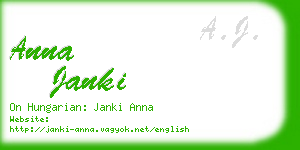 anna janki business card